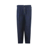 Emporio Armani Blue Linen Pant -   -  Emporio Armani.